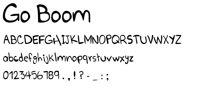 Go Boom_ font